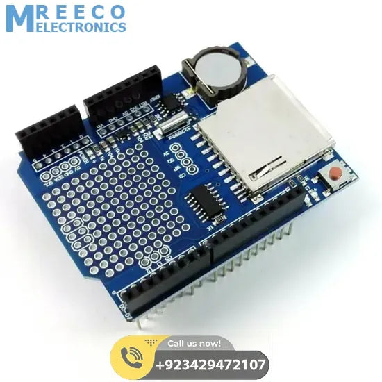 XD-204 Adafruit Data Logger Shield - Side View