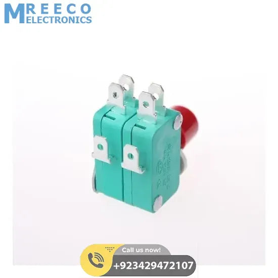 Micro Push Button Limit Switch With 2 Switches Fitting - Side View