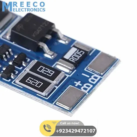 Battery Protection Board 2S 8A BMS For 18650 Lithium Ion Cells HX-2S-JH10 - Side View