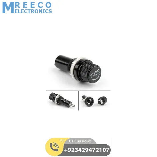 Panel Mount Chassis Fuse Holder For 6x30mm Glass Fuse - Side View