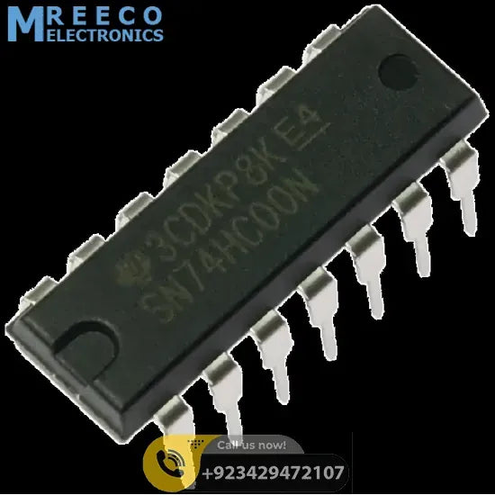NAND GATES IC 74HC00 - Front View
