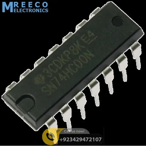 NAND GATES IC 74HC00 - Front View