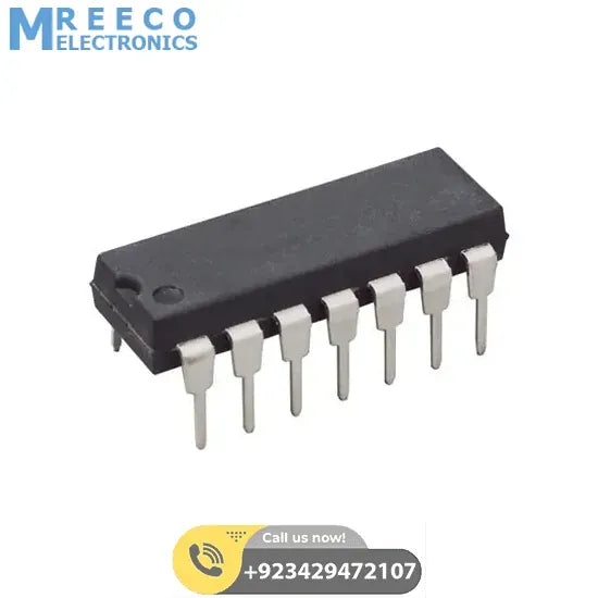 NAND GATES IC 74HC00 - Side View