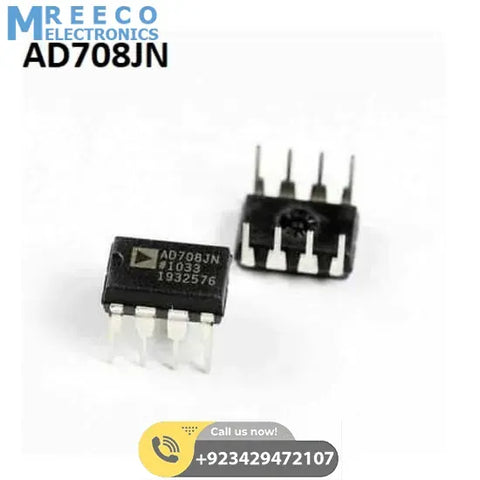 Op Amp AD708JN Dip 8 IC - Front View