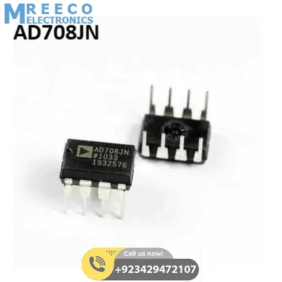 Op Amp AD708JN Dip 8 IC - Front View