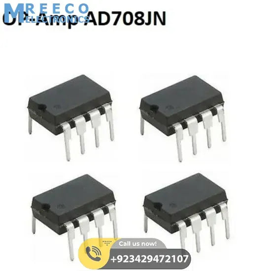 Op Amp AD708JN Dip 8 IC - Back View