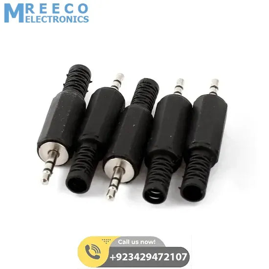 3mm Stereo Male Plug Jack DIY Solder Headphones Audio Connector - Front View