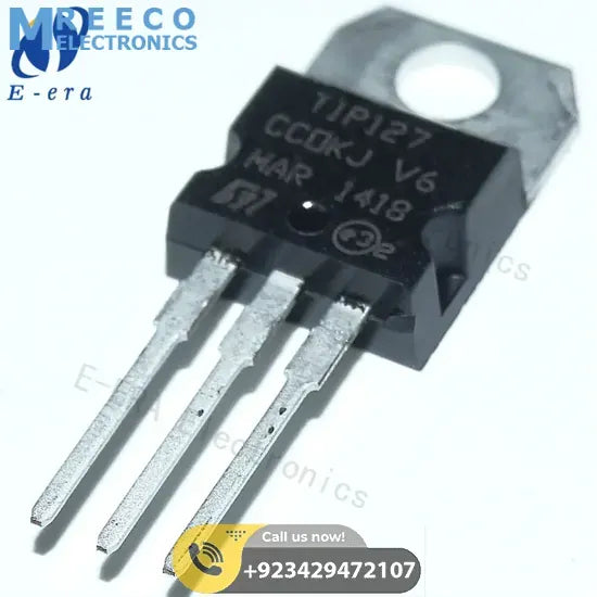 TIP127 PNP Medium-Power Complementary Silicon Transistors - Front View