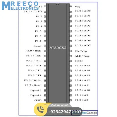 Atmel AT89C52 Microcontroller - Side View