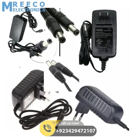 15v 2A Switching Adapter Power Supply 2.1mm 2.5mm 5.5mm used - Front View