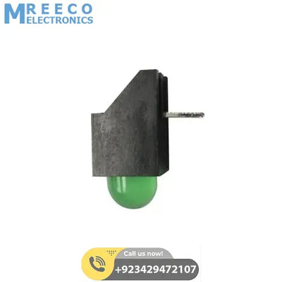 3mm Right Angle Green LED Indicator Holder - Side View