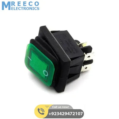 Waterproof Latching Rocker Toggle Switch AC250V 30A KCD4 T85 - Side View