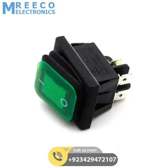 Waterproof Latching Rocker Toggle Switch AC250V 30A KCD4 T85 - Side View