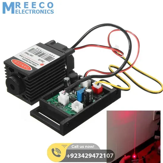 Focusable 1W or 1000mw 450nm Infrared IR Laser Diode Dot Module - Front View