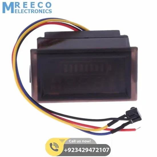 DSN VQ128 12 V Lead-Acid Lithium Battery Indicator LED Water-Resistant LED Digital Battery Capacity Monitor Voltage Meter Battery Tester - Side View