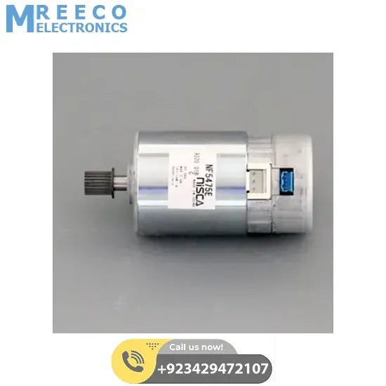 Nisca Servo DC motor with encoder NF5475E DC 24v to 38V and 3500 to 5000rpm - Front View