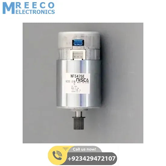 Nisca Servo DC motor with encoder NF5475E DC 24v to 38V and 3500 to 5000rpm - Side View