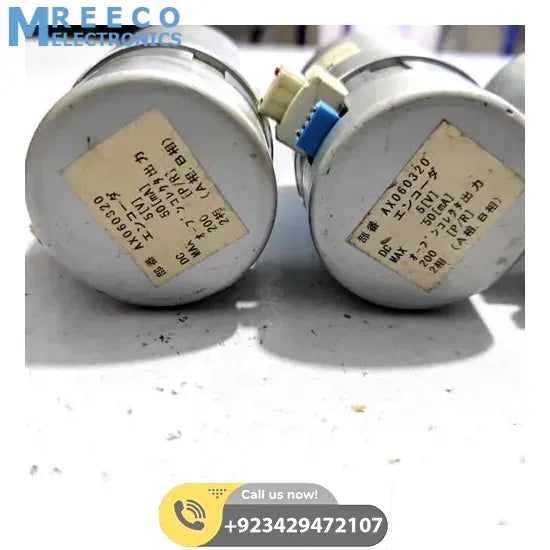 Nisca Servo DC motor with encoder NF5475E DC 24v to 38V and 3500 to 5000rpm - Angle View