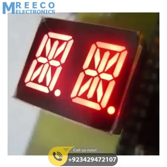 2 Digit 14 Segment Dual Alphanumeric LED Display - Side View