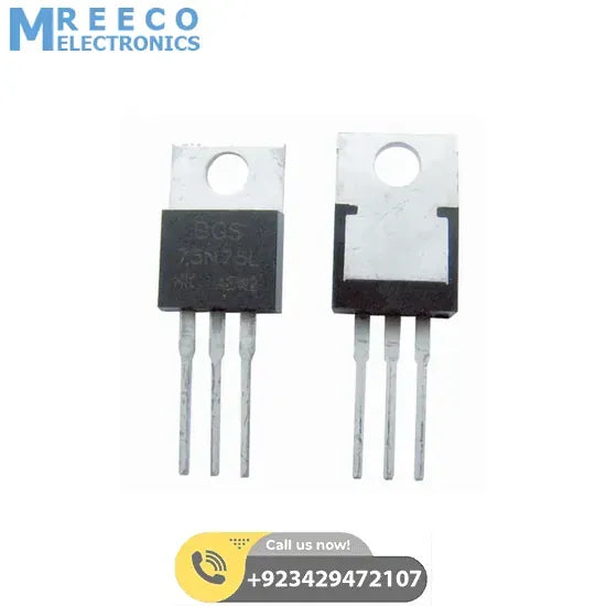 75N75 Power Mosfet - Front View