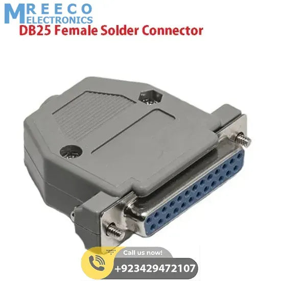 DB25 Female Solder D-SUB Connector - Front View