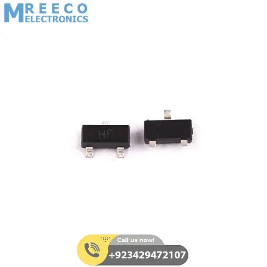 HF SMD NPN, 15V, 0,1A, 0,5W, SOT-23 in Pakistan - Front View
