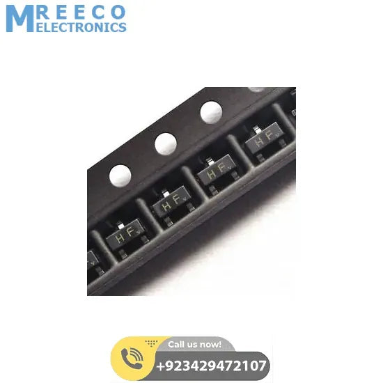 HF SMD NPN, 15V, 0,1A, 0,5W, SOT-23 in Pakistan - Side View