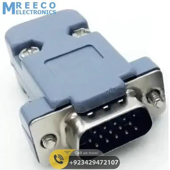 VGA connector with cover Type B Male - Side View