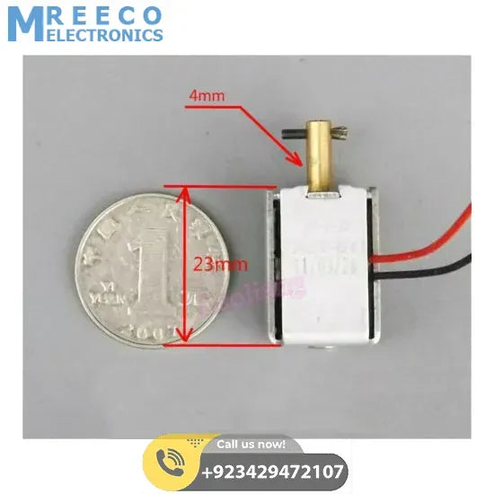 DC 6-12V Bidirectional Self-retaining Solenoid Push Pull Electromagnet PJT-01D - Back View
