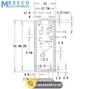 Pre soldered Raspberry Pi Pico RP2040 Microcontroller With USB Cable - Top View