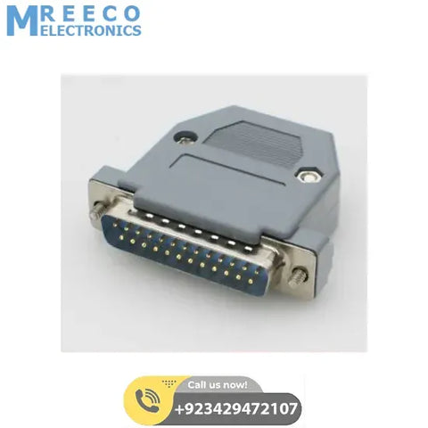 DB25 Connector 25 Pin Male Connector - Front View