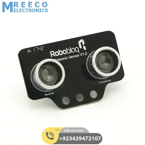 Robobloq Ultrasonic Sensor with RJ11 Connecting Wire in Pakistan - Front View
