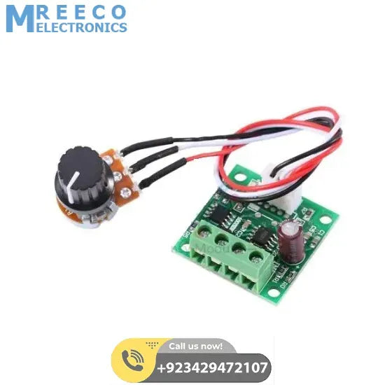 Mini PWM Motor Speed Controller Regulator Control Module - Side View