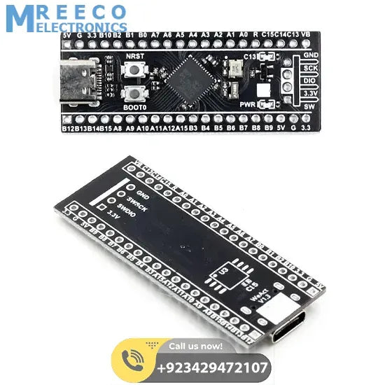 STM32F401 256KB ROM Black Pill Development Board - Front View