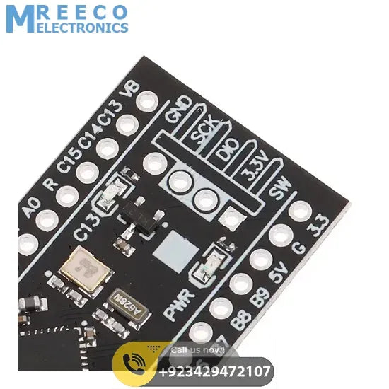 STM32F401 256KB ROM Black Pill Development Board - Top View