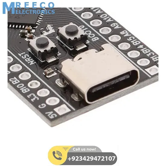 STM32F401 256KB ROM Black Pill Development Board - Bottom View