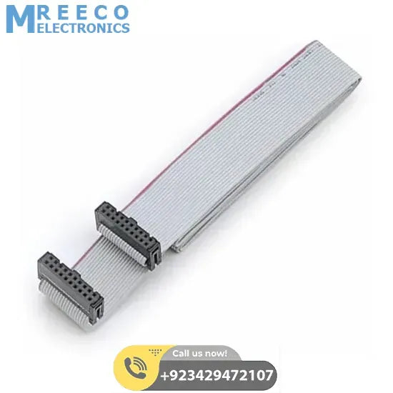 2.54mm 16 Pin Female FRC/IDC Press Mount Flat Ribbon Cable Connector - Back View