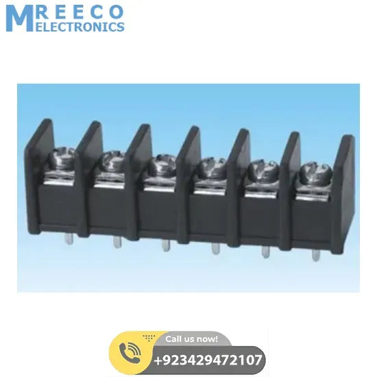 Barrier Terminal Block 6 Pin (WJ55C-B) - Front View