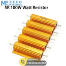 Aluminum Golden 5 Wirewound 5R 100W Watt Resistor - Front View