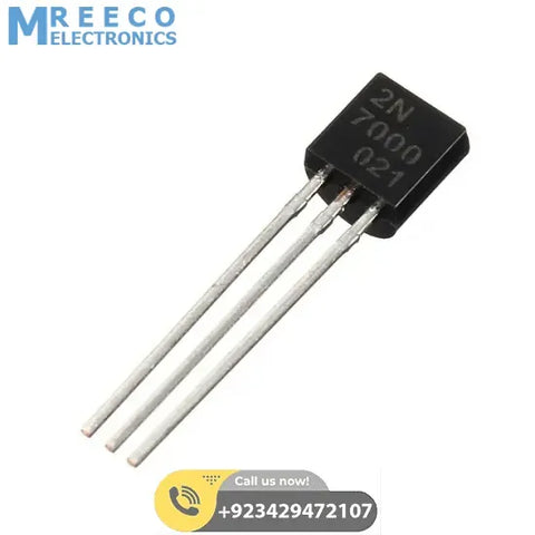 2N7000 N-channel Enhancement Mode MOSFET - Front View