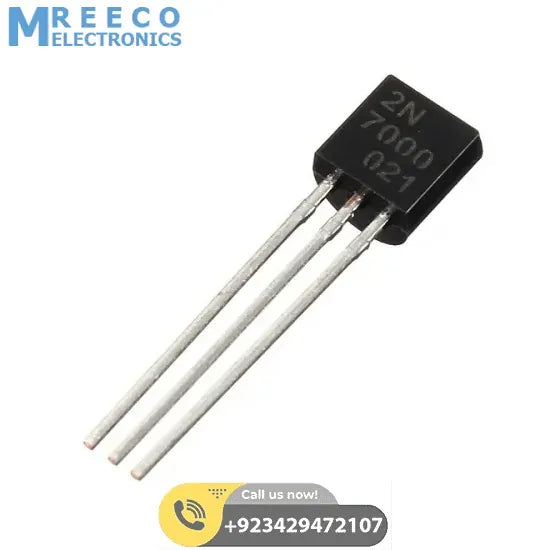 2N7000 N-channel Enhancement Mode MOSFET - Front View