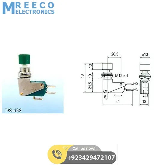Limit Switch With Fitting - Back View