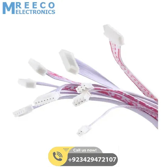 10 wires 2.54mm Pitch Female to Female JST XH Connector Cable Wire 6 inch - Front View