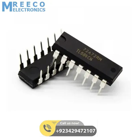 TL084 Quad Operational Amplifier IC - Front View