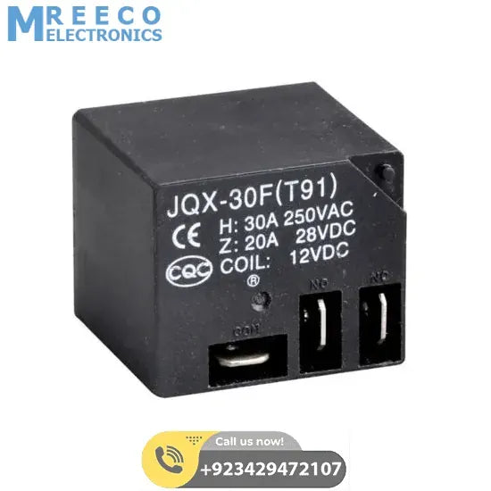 JQX-30F DC12VC Relay T91 RELAY - Front View