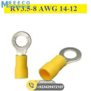 RV3.5-8 Ring Terminal Insulated Crimp Cable Wire Connector - Front View