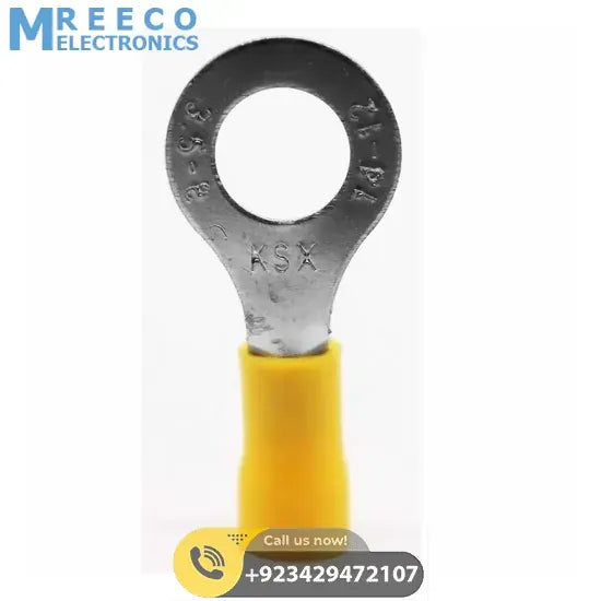 RV3.5-8 Ring Terminal Insulated Crimp Cable Wire Connector - Side View