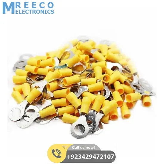 RV3.5-8 Ring Terminal Insulated Crimp Cable Wire Connector - Top View