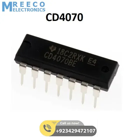 CD4070 Quad XOR Gate IC - Front View