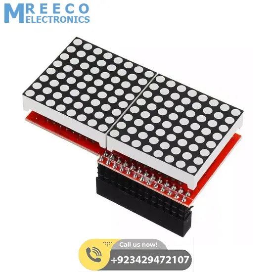MAX7219 LED Dot Matrix Screen Module For Arduino Raspberry Pi B/ B+ In Pakistan - Front View